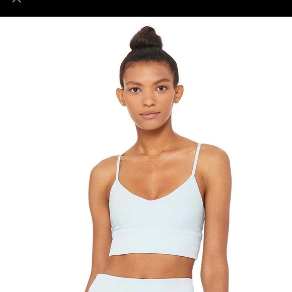 ALO Yoga AloSoft Baby Blue Sports Bra